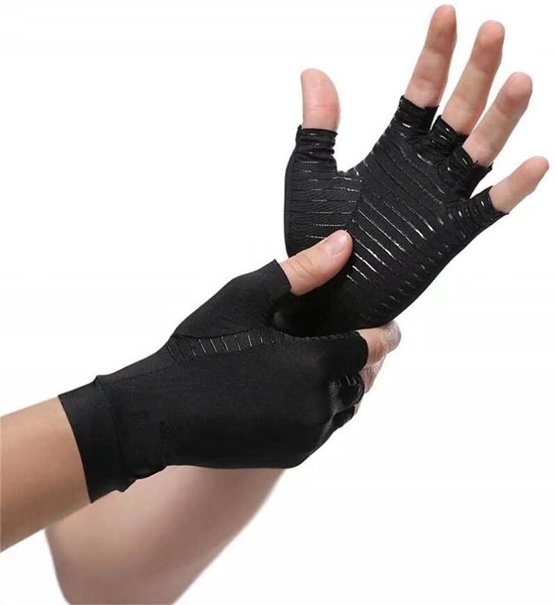 finger less copper gloves